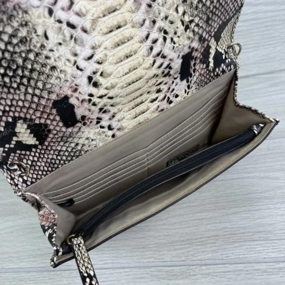 Beautiful Snakeskin Leather Clutch wallet (Softest Leather I have ever felt)